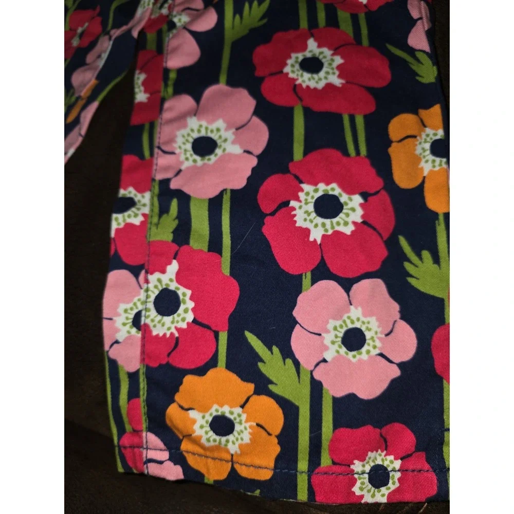 Gymboree blooming nautical floral‎ capris pants size 9 nwt new